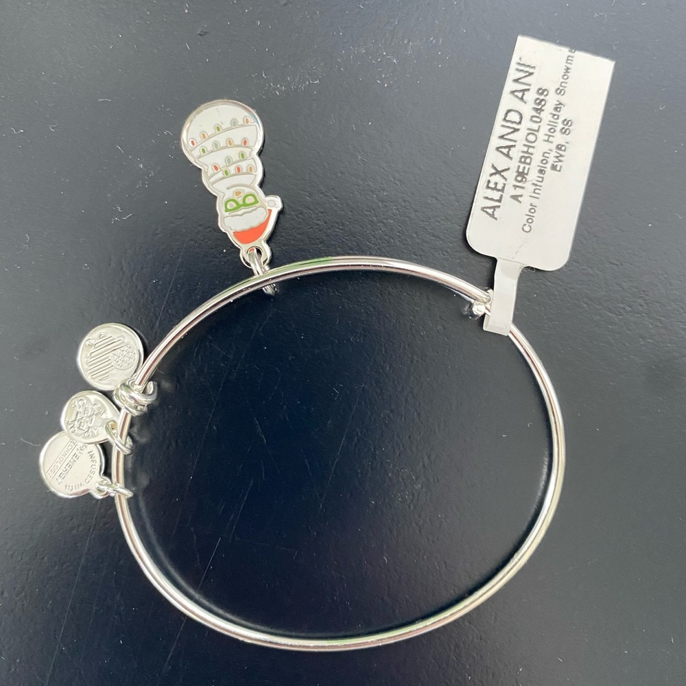 Alex & Ani NWT Snowman wrapped in lights - Picture 1 of 3